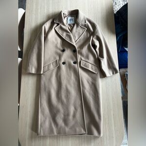 Zara Oversized Long Trench Pea Coat